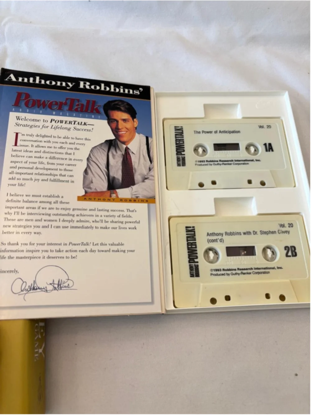 Tony Robbins Money Master The Game Book & Power Talk Audio Set Black Gold #E103